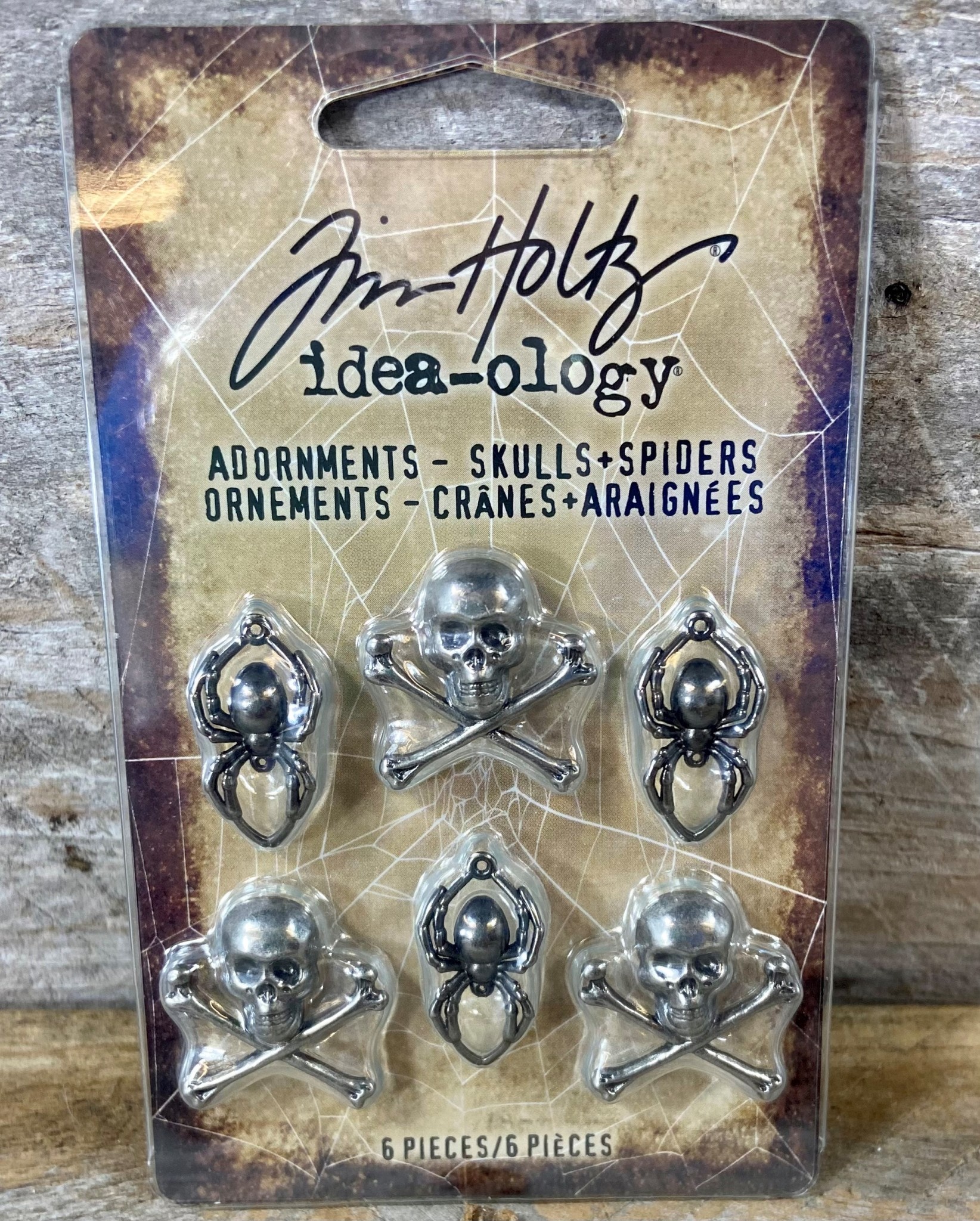 Tim Holtz Idea-ology EB2060 =Skulls & Spiders Adornments by Tim Holtz