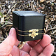 DBX1136 = Gold Latch Leatherette Ring  Box