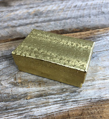 DBX2821G = BOXES - COTTON FILLED GOLD FOIL  2-5/8'' x 1-1/2'' x 7/8''   CASE 100
