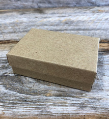 DBX2832K = Cotton Filled Box Kraft Color 3-1/4'' x 2-1/4'' x 1''  (Case of 100)