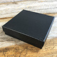 DBX2833B = BOXES - COTTON FILLED BLACK SWIRL  3-1/2'' x 3-1/2'' x 1''  CASE 100