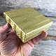 DBX2833G = BOXES - COTTON FILLED GOLD FOIL  3-1/2'' x 3-1/2'' x 1''  CASE 100