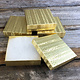 DBX2833G = BOXES - COTTON FILLED GOLD FOIL  3-1/2'' x 3-1/2'' x 1''  CASE 100