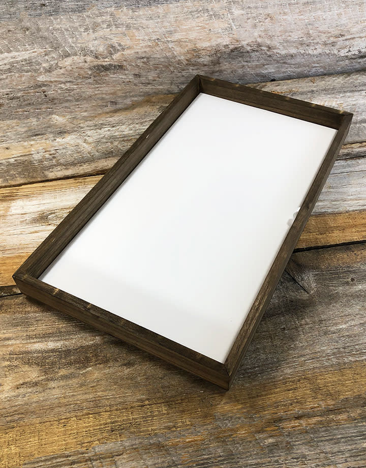 DTR2100 = Stackable Ash Finish Wooden Display Tray 1" deep
