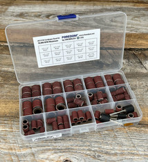 ST1239 = 74pc Aluminum Oxide Sanding Band Assortment 60, 80, 120, 180, 240, 320 & 600 grit