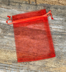 DBX1292R = Organza Drawstring Pouch Red 2-3/4''x3-1/2'' (Dozen)