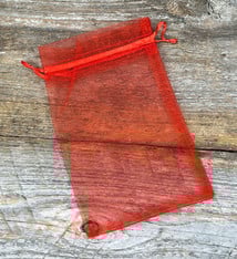 DBX1293R = Organza Drawstring Pouch Red 3"x4" (Dozen)