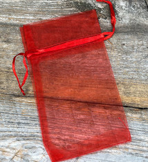 DBX1294R = Organza Drawstring Pouch Red 4"x5" (Dozen)
