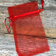 DBX1294R = Organza Drawstring Pouch Red 4"x5" (Dozen)