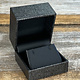 DBX3413 = Earring Box Premium Grey Mesh/Black Faux Leatherette