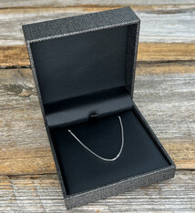 DBX3412 = Pendant Box Premium Grey Mesh/Black Faux Leatherette