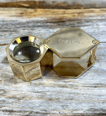EL407 = LOUPE GOLD TONE 10X HEX TRIPLET