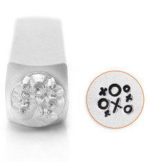 PN6555 = ImpressArt Design Stamp - X & O Texture 6mm
