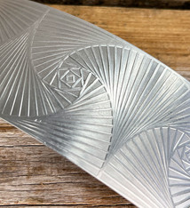 ASP5020 = Patterned Aluminum Sheet ''Spiral Geometry'' 2'' x 6'' 20ga