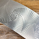 ASP5020 = Patterned Aluminum Sheet ''Spiral Geometry'' 2'' x 6'' 20ga