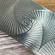 NSP50 = Patterned Nickel Silver Sheet ''Spiral Geometry'' 2'' x 6'' (Choose Gauge)