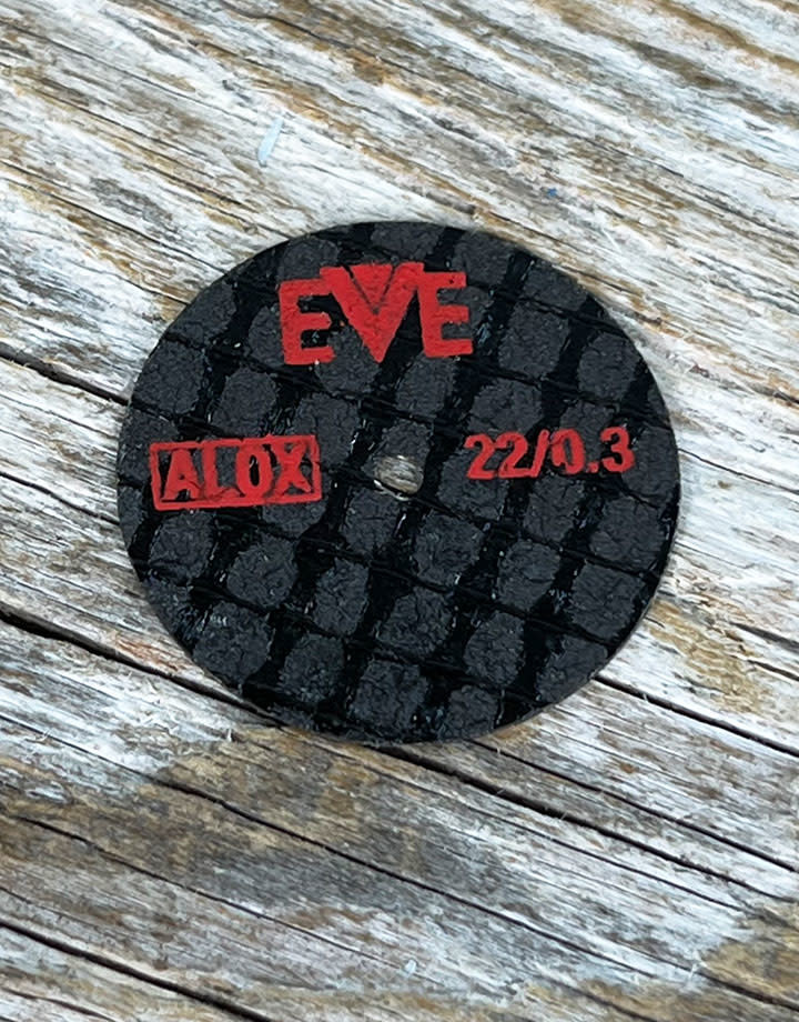 EVE Abrasives ST8921 = Eve Abrasive Cutting Fiber Discs 22x 0.3mm (pkg/10)