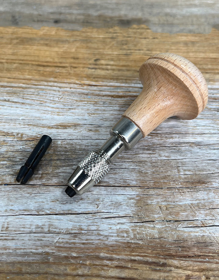 HN1262 = Mushroom Wood Handle with 2 Chucks