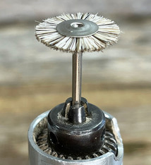 Abbott-Robinson BU1502 = Mounted Wheel Brush 3/4'' dia Stiff - 3/32'' mandrel (6pc) - Abbott Robinson