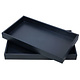 DTR1101 = TRAY STACKABLE  BLACK 1-1/2'' DEEP