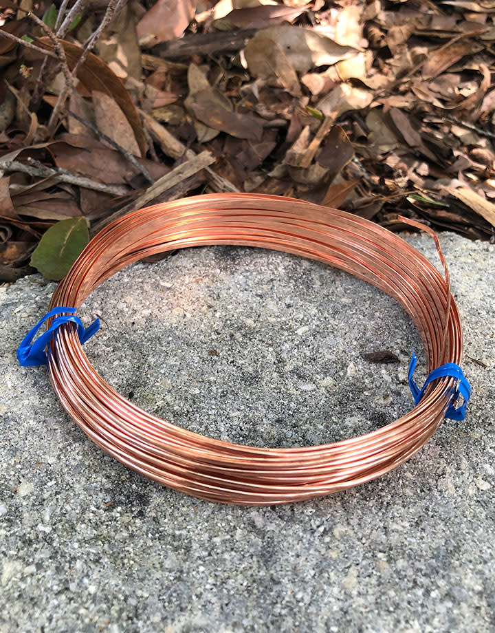 CHRW14 = Copper Wire Half Round 14ga 1.63mm Soft (Approx. 36ft)