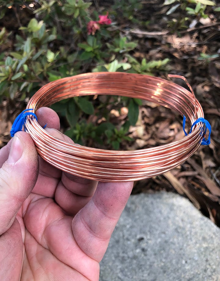 CHRW14 = Copper Wire Half Round 14ga 1.63mm Soft (Approx. 36ft)