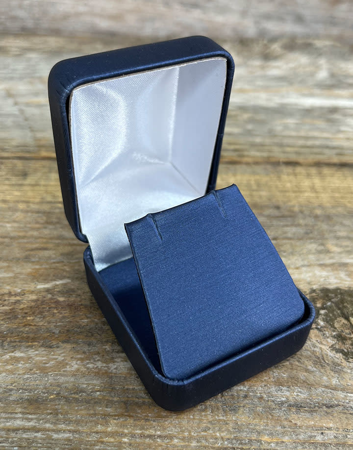 DBX1746 = Blue Satin Metal Earring Box