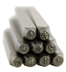 PN987 = 3.0mm Punctuation Stamps 9 Pieces with Canvas Case