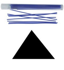 CA693-12 = Wax Wire Blue TRIANGLE 12ga