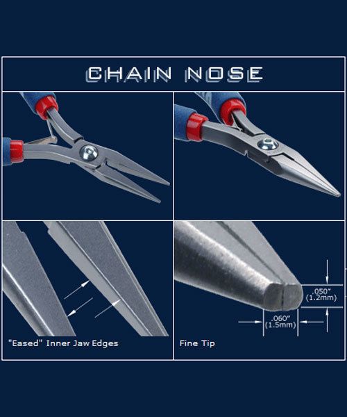 Tronex PL30511 = Tronex 511 Chain Nose Pliers - Short Handle