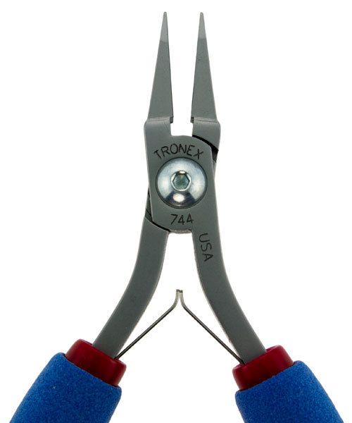 Tronex PL30744 = Tronex 744 Short Flat Nose Pliers - Long Ergo Handle