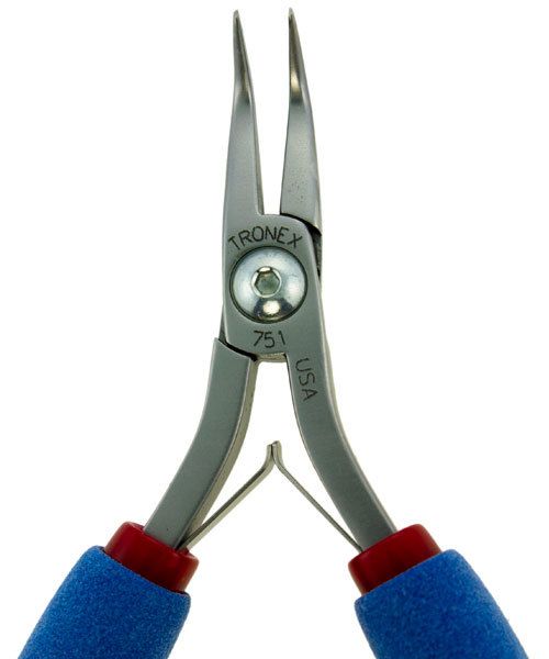 Tronex PL30751 = Tronex 751 Bent Fine Nose Pliers - Long Ergo Handle