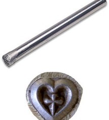 PN5077 = WHIMSICAL DESIGN STAMP - Heart with cross