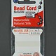 38.01201 = White Silk Beading Cord #1 on Card with Needle