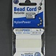 38.0825 = White Nylon Beading Cord #5 on Card with Needle