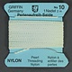 38.0830 = White Nylon Beading Cord #10 on Card with Needle