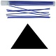 CA693-12 = Wax Wire Blue TRIANGLE 12ga