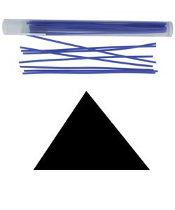 CA693-12 = Wax Wire Blue TRIANGLE 12ga