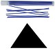 CA693-10 = Wax Wire Blue TRIANGLE 10ga