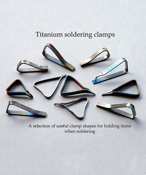SO2000 = Titanium Clamps for Soldering / pkg of 10pcs