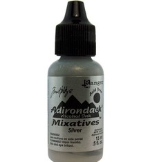 Tim Holtz Alcohol Ink PM4073 = Tim Holtz Adirondack Metallic Mixatives SILVER 0.5oz