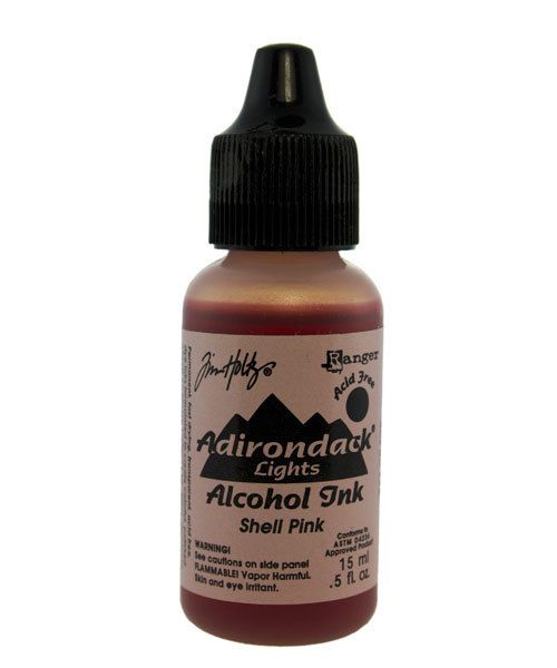 Tim Holtz Alcohol Ink PM4011 = Tim Holtz Adirondack Alcohol Ink Lights SHELL PINK 0.5oz