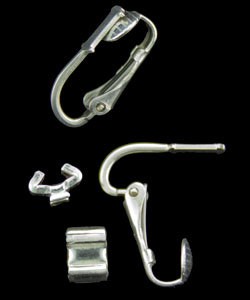 805S-15 = STERLING/FINE SILVER EMBEDDABLE EAR CLIP SET (1pair)