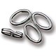 901S-06 = STERLING SILVER - SPLIT RING OVAL 3.6 x 5.8mm (EACH)