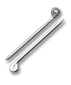 832S-05 = Pin Stem Sterling Silver 1"x .036" Wire (Pkg of 5)