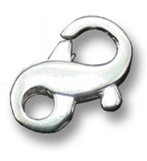 912S-62 = STERLING SILVER - CLASP INFINITY- 7x13mm-(EACH)