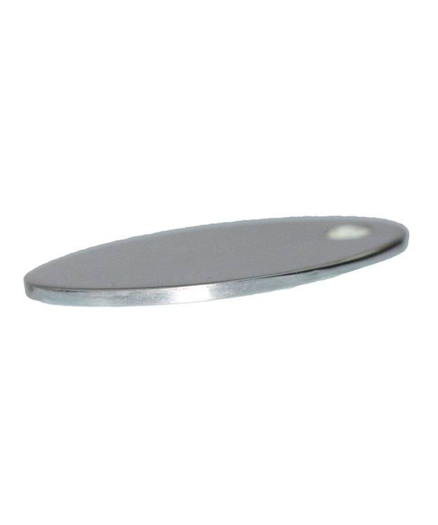 208S-53 = Sterling Oval Tag 17x23mm with Hole - High Polish