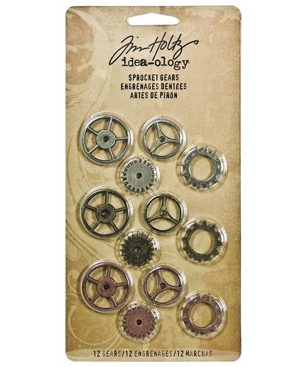 Tim Holtz Idea-ology EB2003 = Sprocket Gears by Tim Holtz  (Pkg of 12)