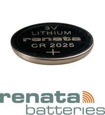 BA2025 = Battery - Renata 3v Lithium - #2025 (Pkg of 10)