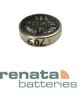 BA329 = Battery - Renata Mercury Free Watch #329 (SR731SW) (Pkg of 10)